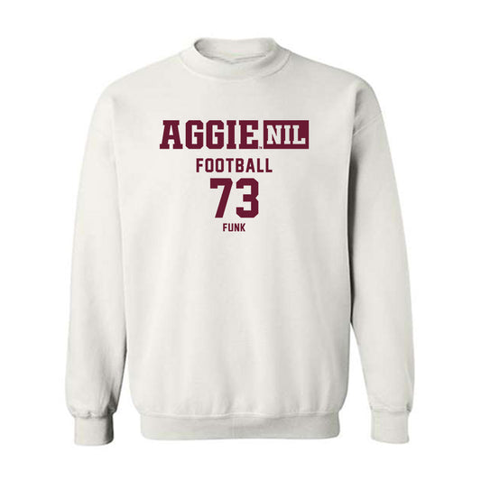 Texas A&M - NCAA Football : Ashton Funk - Aggies NIL Classic Shersey Crewneck Sweatshirt-0