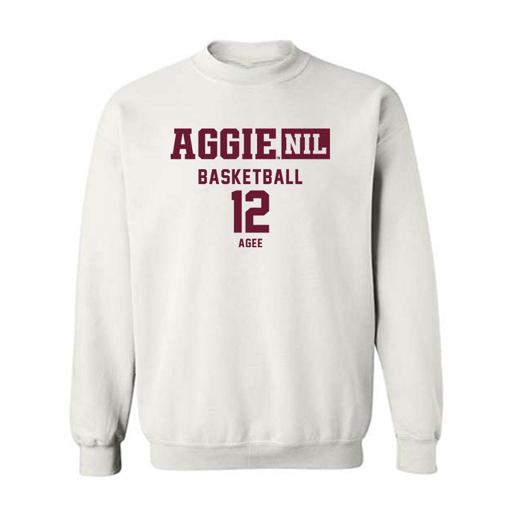 Texas A&M - NCAA Men's Basketball : Rashaun Agee - Aggies NIL Classic Shersey Crewneck Sweatshirt-0