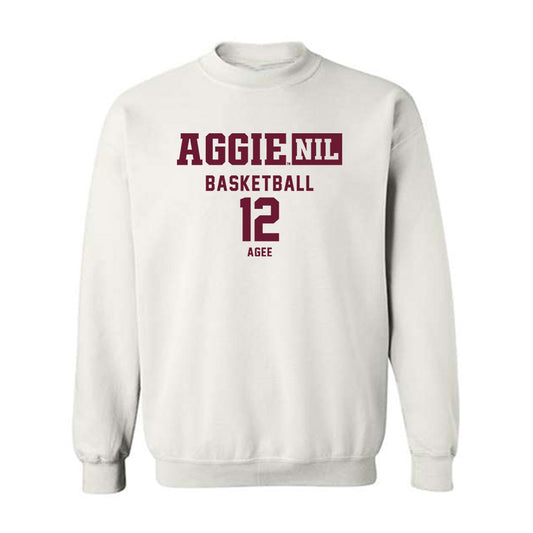 Texas A&M - NCAA Men's Basketball : Rashaun Agee - Aggies NIL Classic Shersey Crewneck Sweatshirt-0