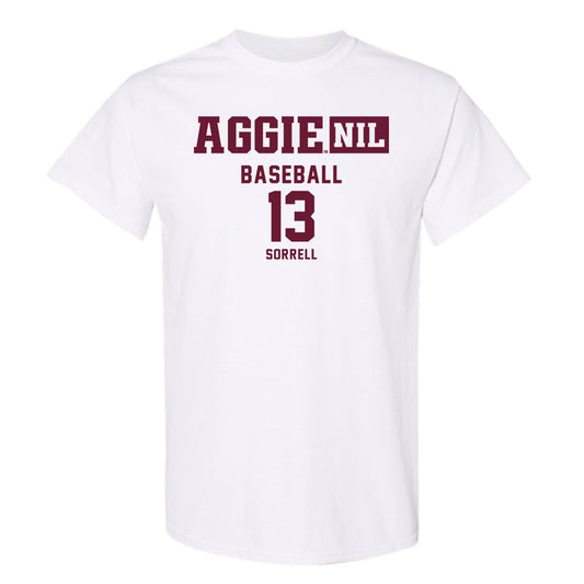 Texas A&M - NCAA Baseball : Caden Sorrell - Aggies NIL Classic Shersey T-Shirt-0