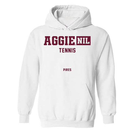 Texas A&M - NCAA Men's Tennis : Tiago Pires - Aggies NIL Classic Shersey Hooded Sweatshirt-0