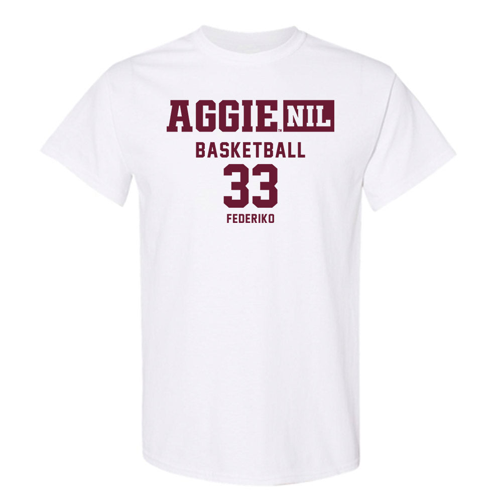 Texas A&M - NCAA Men's Basketball : Federiko Federiko - Aggies NIL Classic Shersey T-Shirt-0