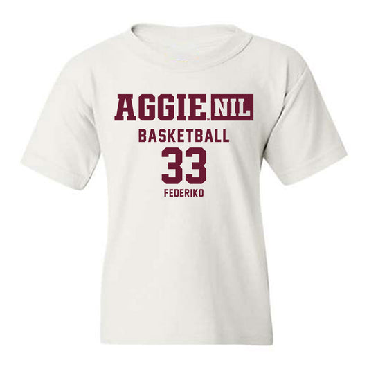 Texas A&M - NCAA Men's Basketball : Federiko Federiko - Aggies NIL Classic Shersey Youth T-Shirt-0