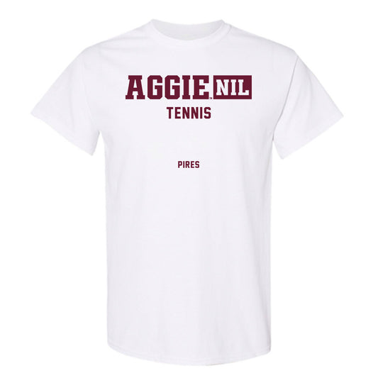 Texas A&M - NCAA Men's Tennis : Tiago Pires - Aggies NIL Classic Shersey T-Shirt-0