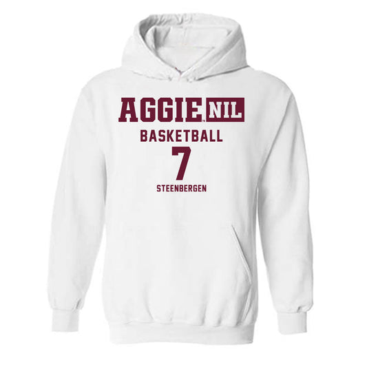 Texas A&M - NCAA Women's Basketball : Pien Steenbergen - Aggies NIL Classic Shersey Hooded Sweatshirt-0