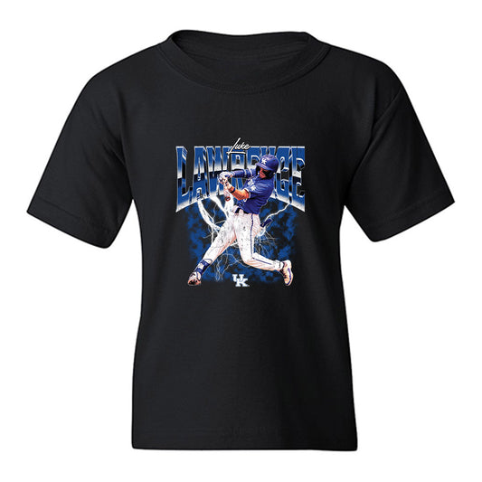 Kentucky - NCAA Baseball : Luke Lawrence - Collage Youth T-Shirt-0