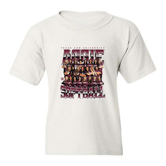 Texas A&M - NCAA Softball : Team Collage Youth T-Shirt-0