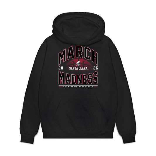 SCU - NCAA Men's Basketball : Malachi Douyon - NCAA® March Madness® 2026 Premium Hooded Sweatshirt-0