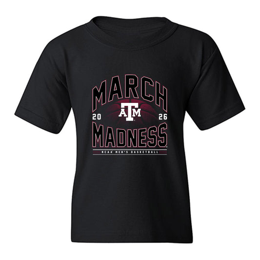 Texas A&M - NCAA Men's Basketball : Rashaun Agee - NCAA® March Madness® 2026 Youth T-Shirt-0