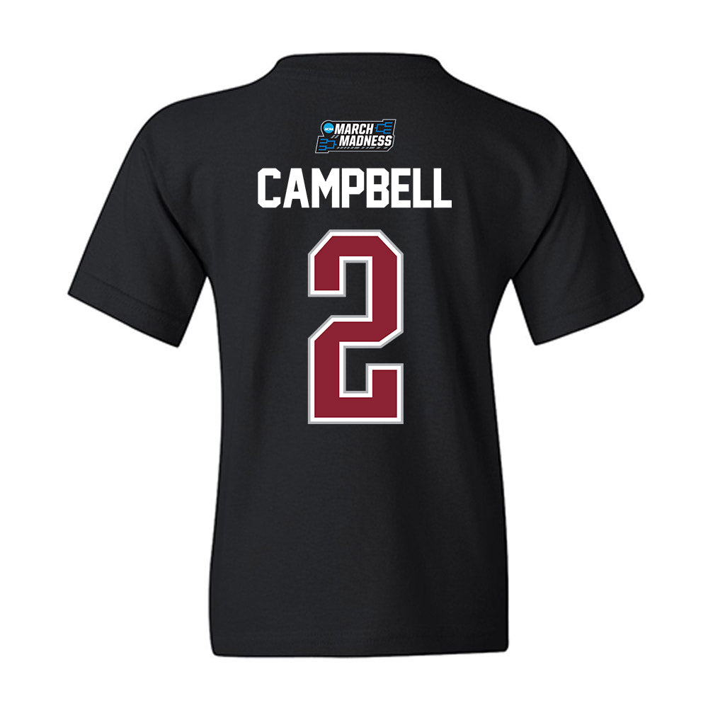 Troy - NCAA Men's Basketball : Cobi Campbell - NCAA® March Madness® 2026 Youth T-Shirt-1
