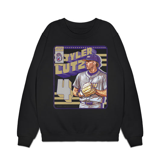 JMU - NCAA Baseball : Tyler Lutz - Collage Premium Crewneck Sweatshirt-0