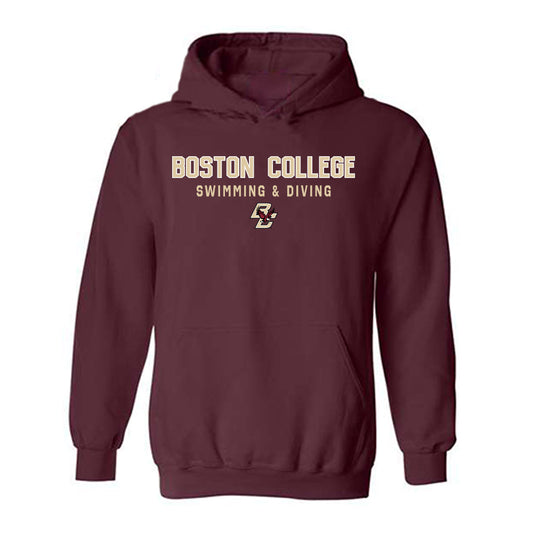 Boston College - NCAA Men's Swimming & Diving : Peter Nolan - Classic Shersey Hooded Sweatshirt-0
