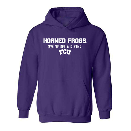 TCU - NCAA Women's Swimming & Diving : Nina Vadovicova - Classic Shersey Hooded Sweatshirt-0
