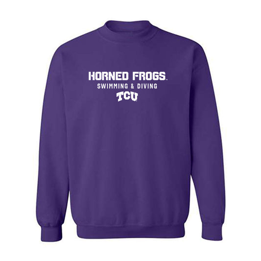 TCU - NCAA Women's Swimming & Diving : Nina Vadovicova - Classic Shersey Crewneck Sweatshirt-0