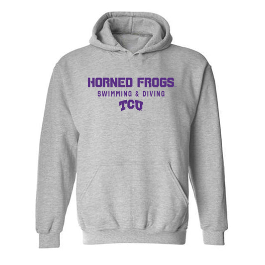 TCU - NCAA Women's Swimming & Diving : Nina Vadovicova - Classic Shersey Hooded Sweatshirt-0