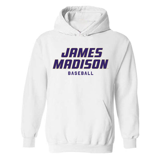 JMU - NCAA Baseball : Jonathan Strohecker - Classic Shersey Hooded Sweatshirt-0