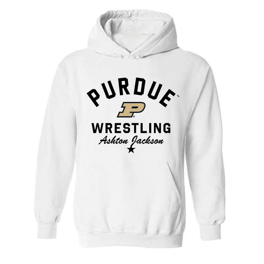 Purdue - NCAA Wrestling : Ashton Jackson - Classic Shersey Hooded Sweatshirt-0