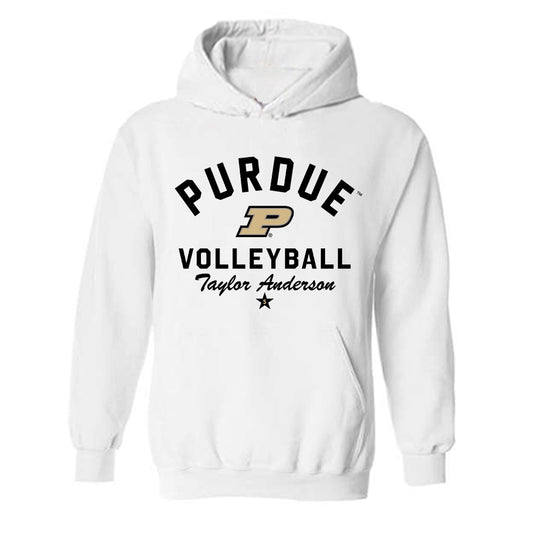 Purdue - NCAA Women's Volleyball : Taylor Anderson - Classic Shersey Hooded Sweatshirt-0