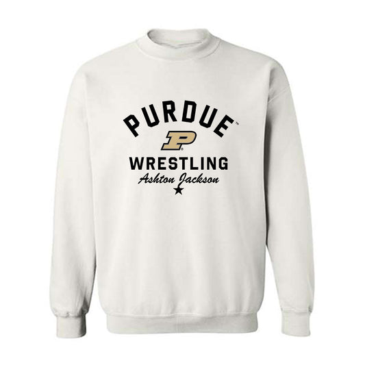 Purdue - NCAA Wrestling : Ashton Jackson - Classic Shersey Crewneck Sweatshirt-0