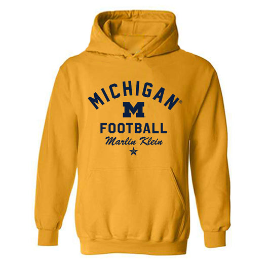 Michigan - NCAA Football : Marlin Klein - Classic Shersey Hooded Sweatshirt-0
