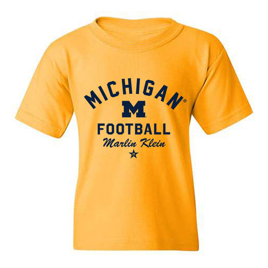 Michigan - NCAA Football : Marlin Klein - Classic Shersey Youth T-Shirt-0