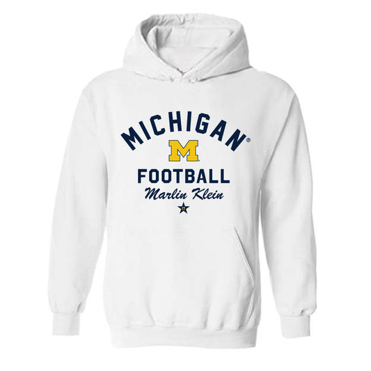 Michigan - NCAA Football : Marlin Klein - Classic Shersey Hooded Sweatshirt-0