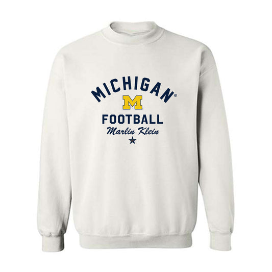 Michigan - NCAA Football : Marlin Klein - Classic Shersey Crewneck Sweatshirt-0