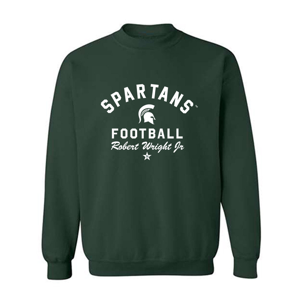 Michigan State - NCAA Football : Robert Wright Jr - Classic Shersey Crewneck Sweatshirt-0