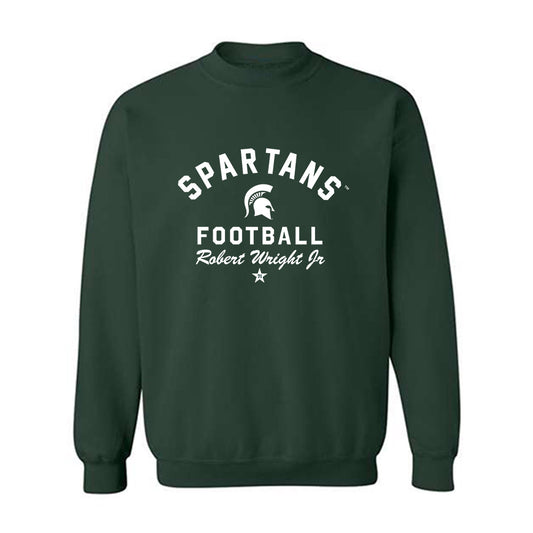 Michigan State - NCAA Football : Robert Wright Jr - Classic Shersey Crewneck Sweatshirt-0