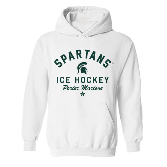 Michigan State - NCAA Men's Ice Hockey : Porter Martone - Classic Shersey Hooded Sweatshirt-0