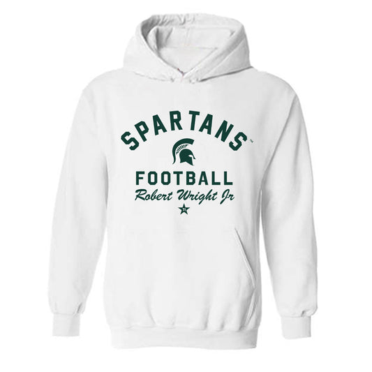 Michigan State - NCAA Football : Robert Wright Jr - Classic Shersey Hooded Sweatshirt-0