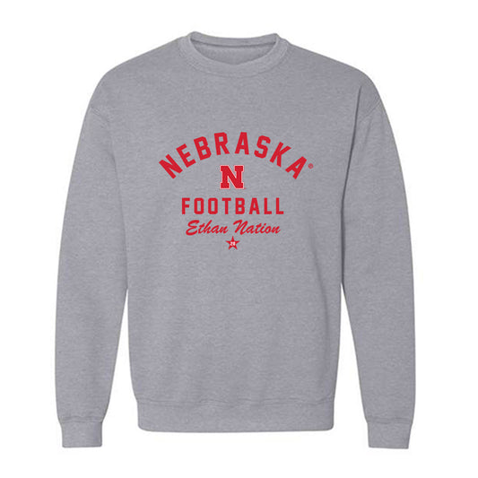 Nebraska - NCAA Football : Ethan Nation - Classic Shersey Crewneck Sweatshirt-0