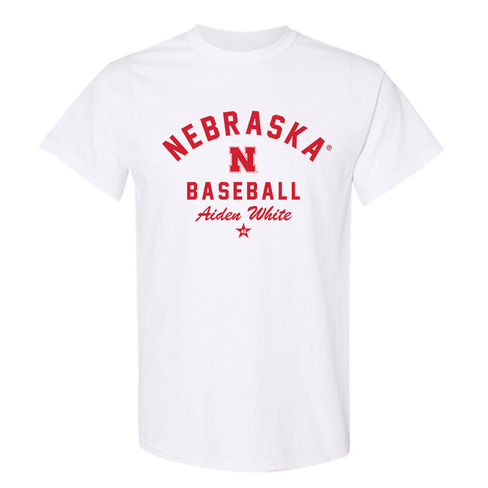 Nebraska - NCAA Baseball : Aiden White - Classic Shersey T-Shirt-1
