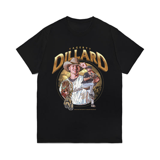 Oakland - NCAA Baseball : Tagertt Dillard - Collage Comfort Colors T-Shirt-0