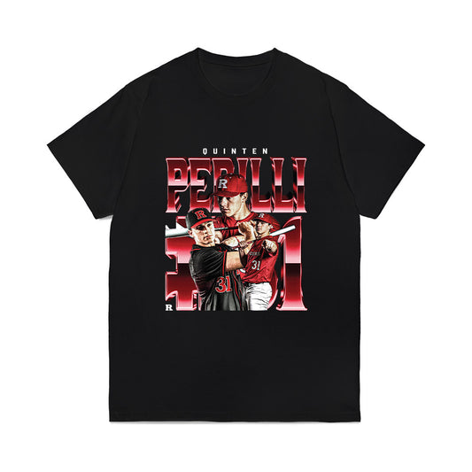 Rutgers - NCAA Baseball : Quinten Perilli - Collage Comfort Colors T-Shirt-0