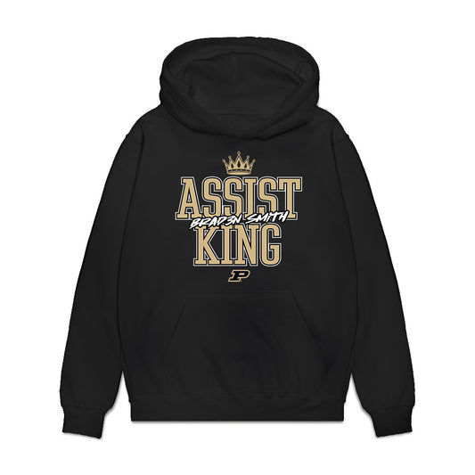 Purdue - NCAA Men's Basketball : Braden Smith - Assist King Premium Hooded Sweatshirt-0