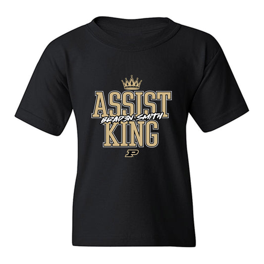 Purdue - NCAA Men's Basketball : Braden Smith - Assist King Youth T-Shirt-0