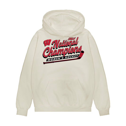 Wisconsin - NCAA Women's Ice Hockey : Grace Bickett - 2026 National Champions Premium Hooded Sweatshirt-0