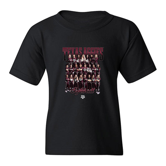 Texas A&M - NCAA Softball : Team Collage Youth T-Shirt-0