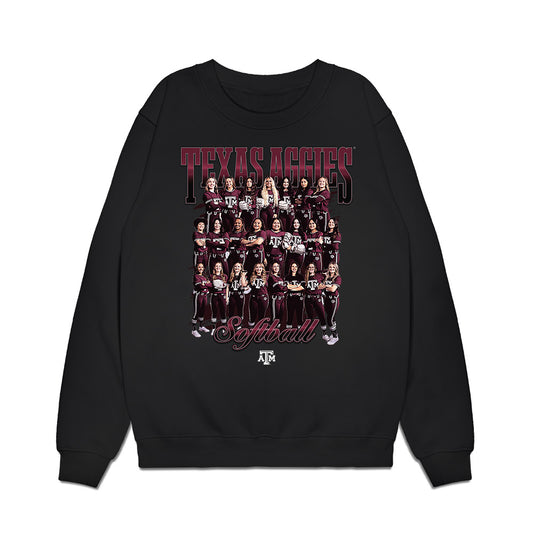 Texas A&M - NCAA Softball : Team Collage Premium Crewneck Sweatshirt-0