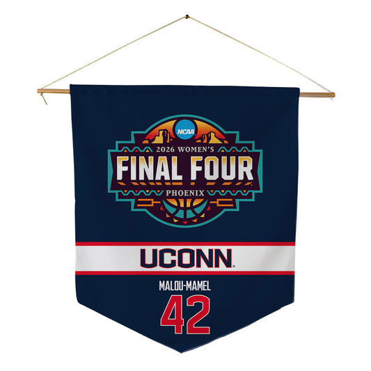 UConn - NCAA Women's Basketball : Gandy Malou-Mamel - Final Four NCAA® March Madness® 2026 Pennant - 18" x 21"-0