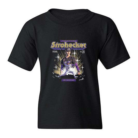 JMU - NCAA Baseball : Jonathan Strohecker - Collage Youth T-Shirt-0