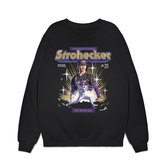 JMU - NCAA Baseball : Jonathan Strohecker - Collage Premium Crewneck Sweatshirt-0