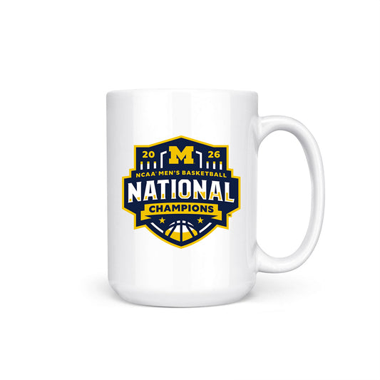Michigan - NCAA Men's Basketball : Harrison Hochberg - National Champions NCAA® March Madness® 2026 Coffee Mug-0