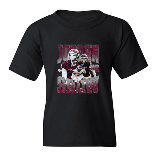 Texas A&M - NCAA Football : Jordan Shaw - Collage Youth T-Shirt-0