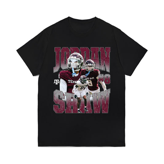 Texas A&M - NCAA Football : Jordan Shaw - Collage Comfort Colors T-Shirt-0