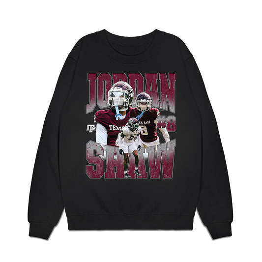 Texas A&M - NCAA Football : Jordan Shaw - Collage Premium Crewneck Sweatshirt-0