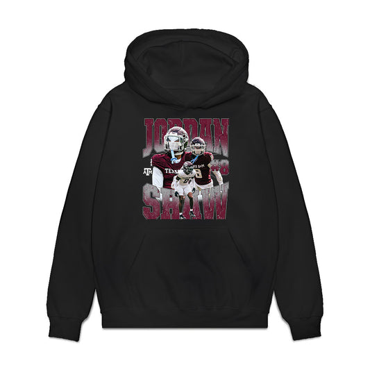 Texas A&M - NCAA Football : Jordan Shaw - Collage Premium Hooded Sweatshirt-0