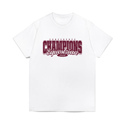 Texas A&M - NCAA Equestrian : Dylanne Rodriguez - Conference Champions Comfort Colors T-Shirt-0