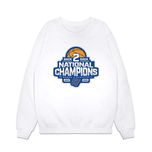Grand Valley - NCAA Women's Basketball : Avery Lay - 2026 DII Back to Back National Champions Premium Crewneck Sweatshirt-0